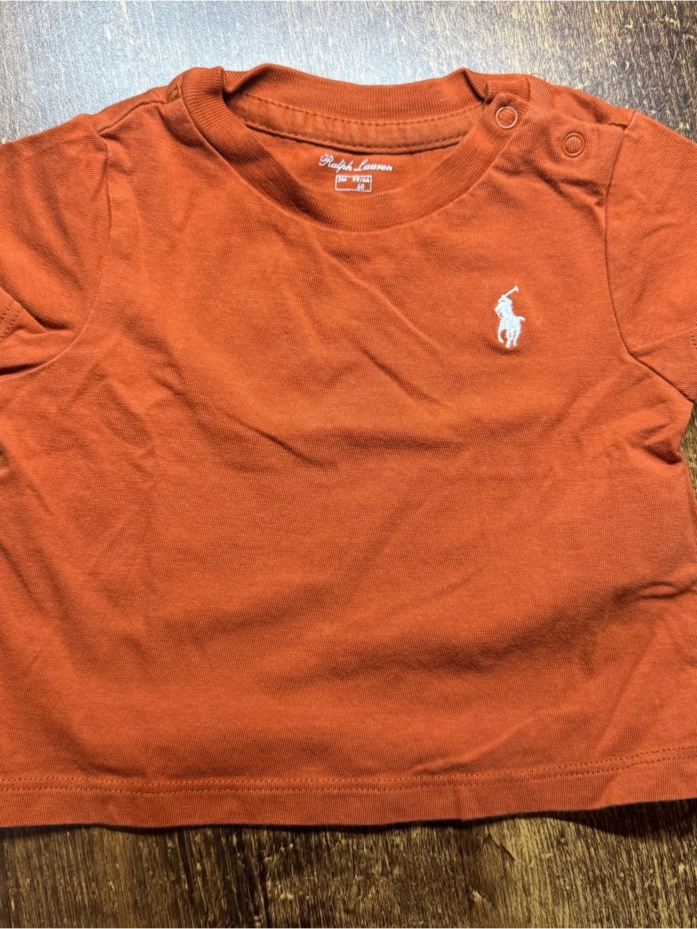 Ralph Lauren Kids Rust Polo Logo Tee 3M
